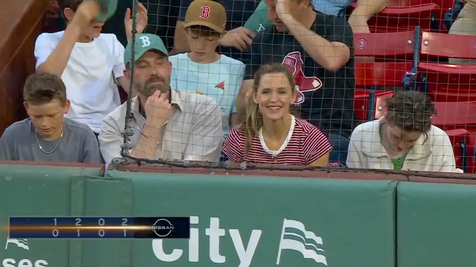 Ben Affleck and Jennifer Garner Support Red Sox Fans